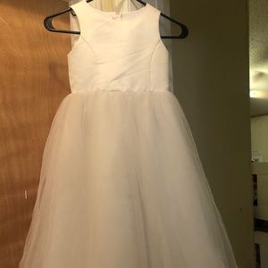 Little flower girl dress by David’s Bridal.